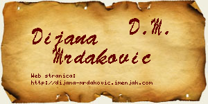 Dijana Mrdaković vizit kartica